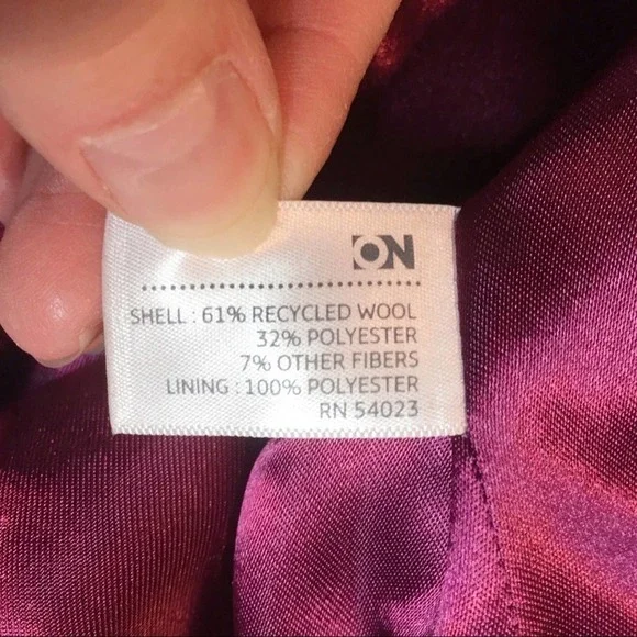 Old Navy recycled wool black cropped swing pea coat M - Picture 6 of 8